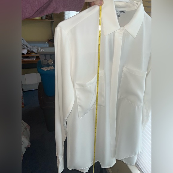 Fashion Nova CEO of Slaying Button Down Top- white - size Small- *NEVER WORN* - Picture 12 of 16